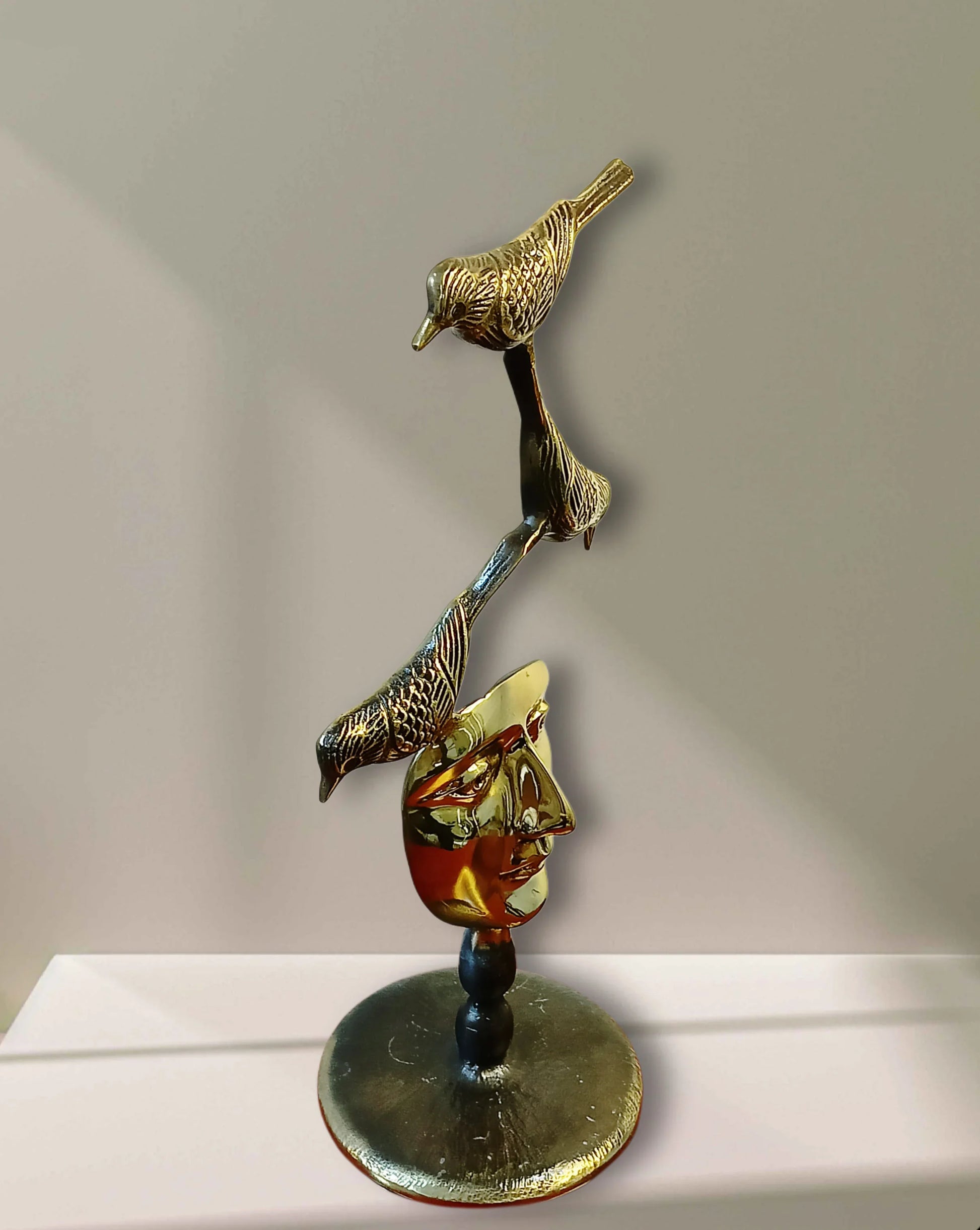 Shilp Ratna Brass Bird Perch Decor