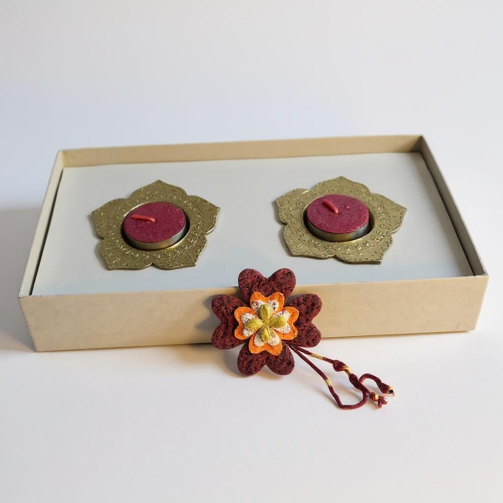 Tohfa Gift Box – Flower Diya Set
