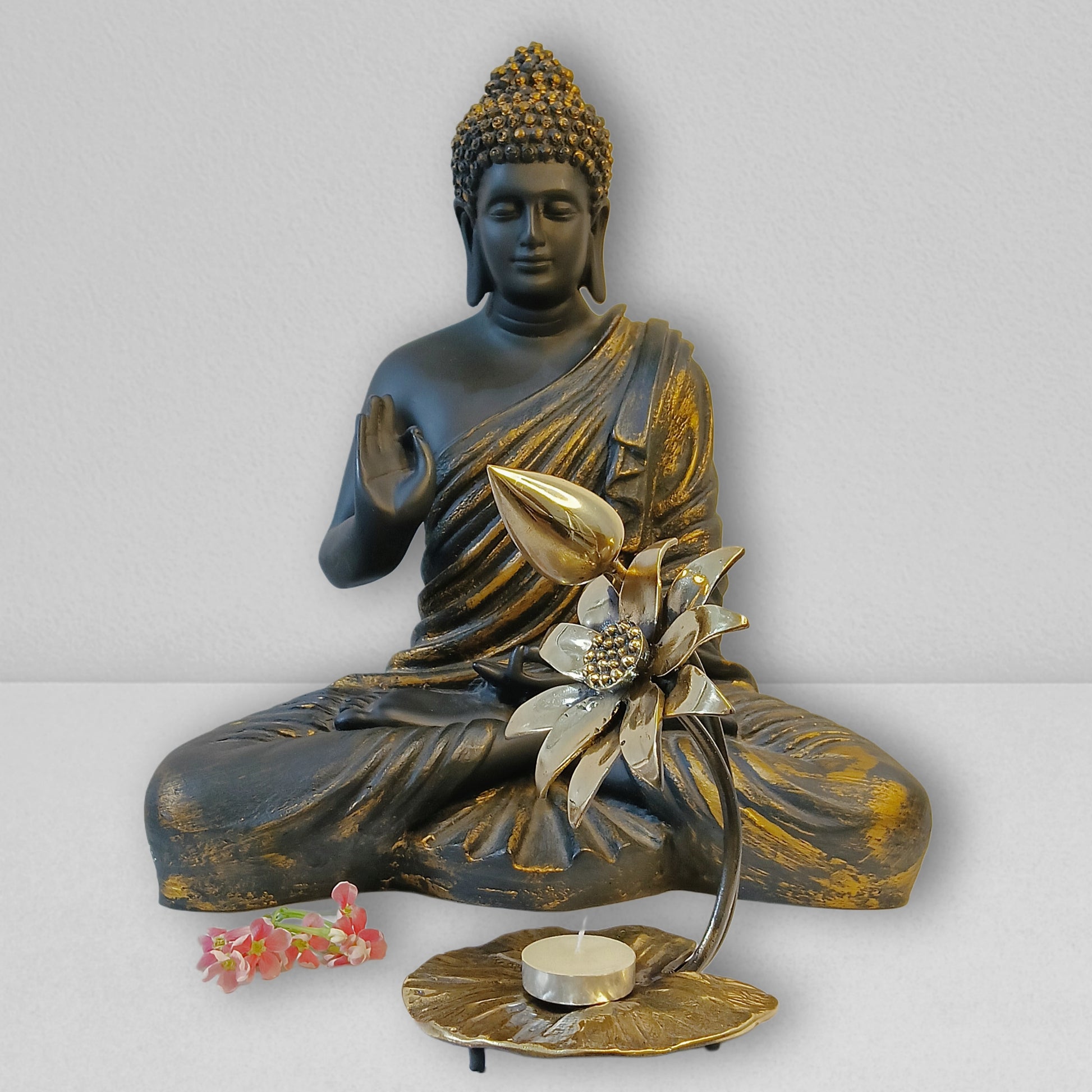 Utpala Shilpa – Brass Lotus Sculpture