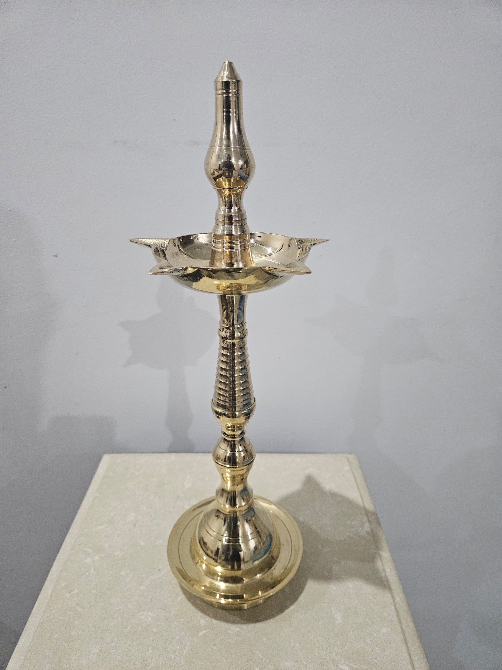 Tangerine Brass Traditional Kerala Oil Lamp