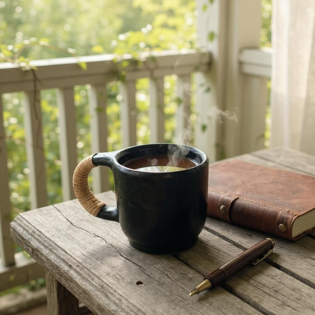The Ember Handle Stone Tea Cup