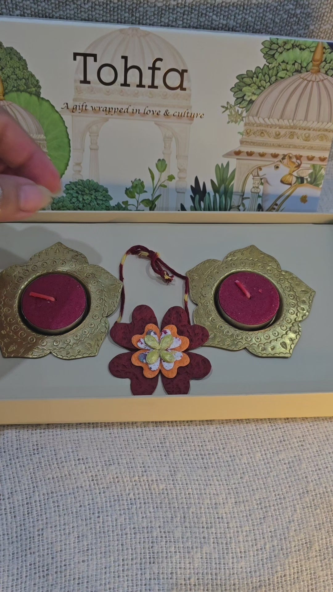 Tohfa Gift Box – Flower Diya Set