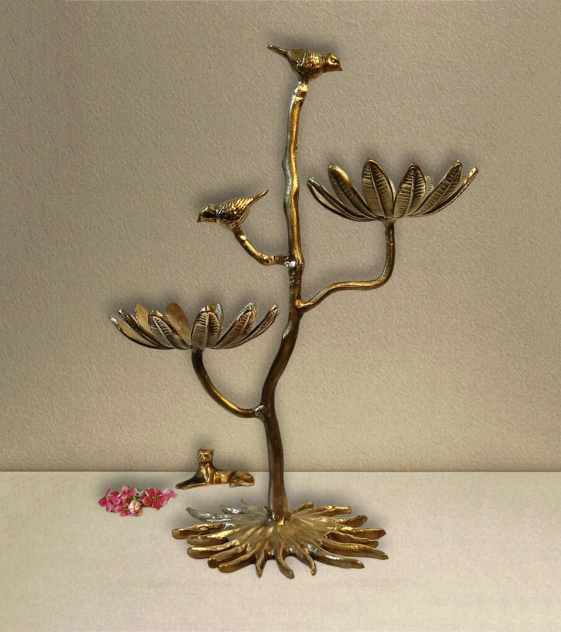 Bulbul Vriksha – Handcrafted Brass Bird Sculpture