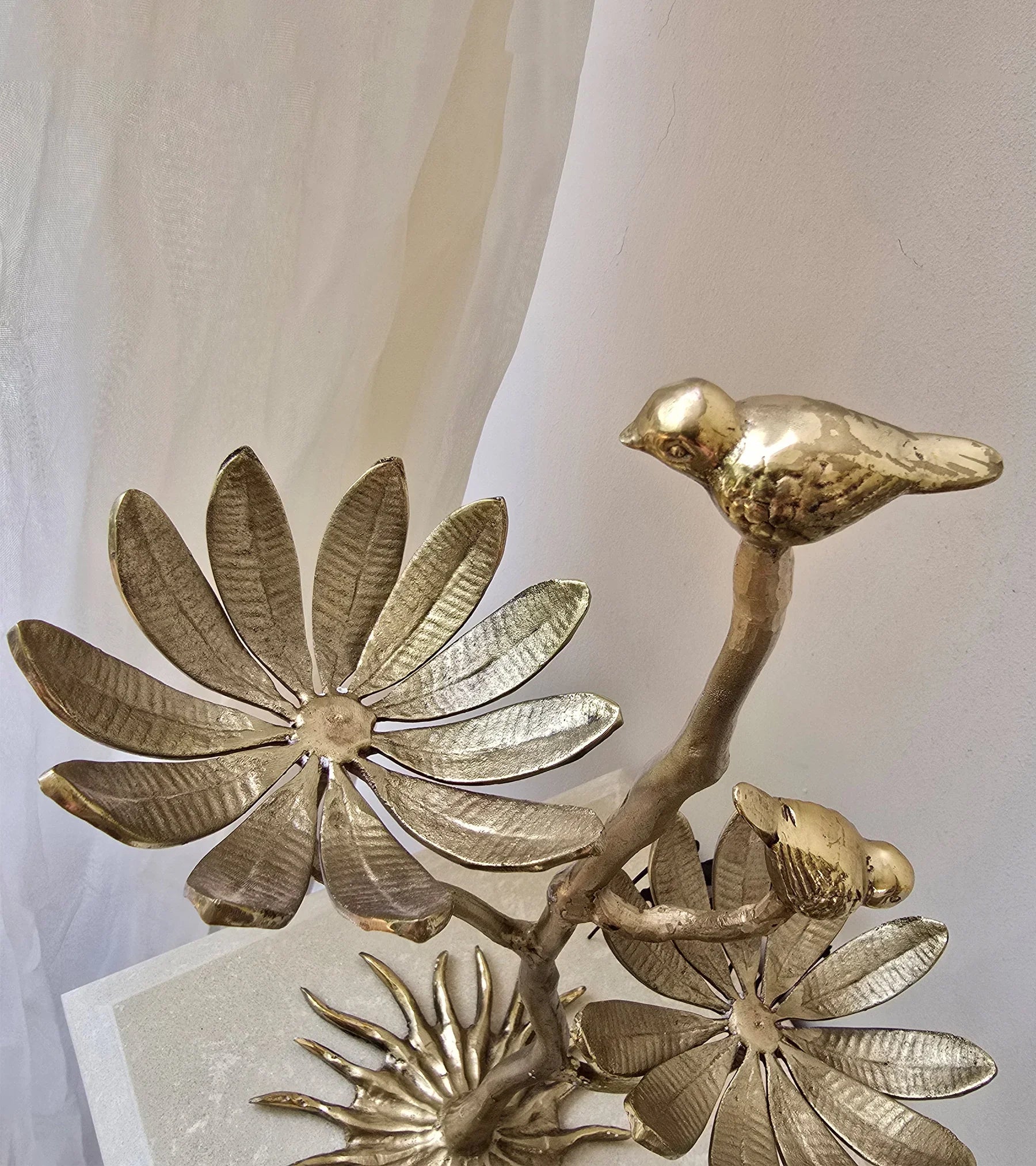 Bulbul Vriksha – Handcrafted Brass Bird Sculpture