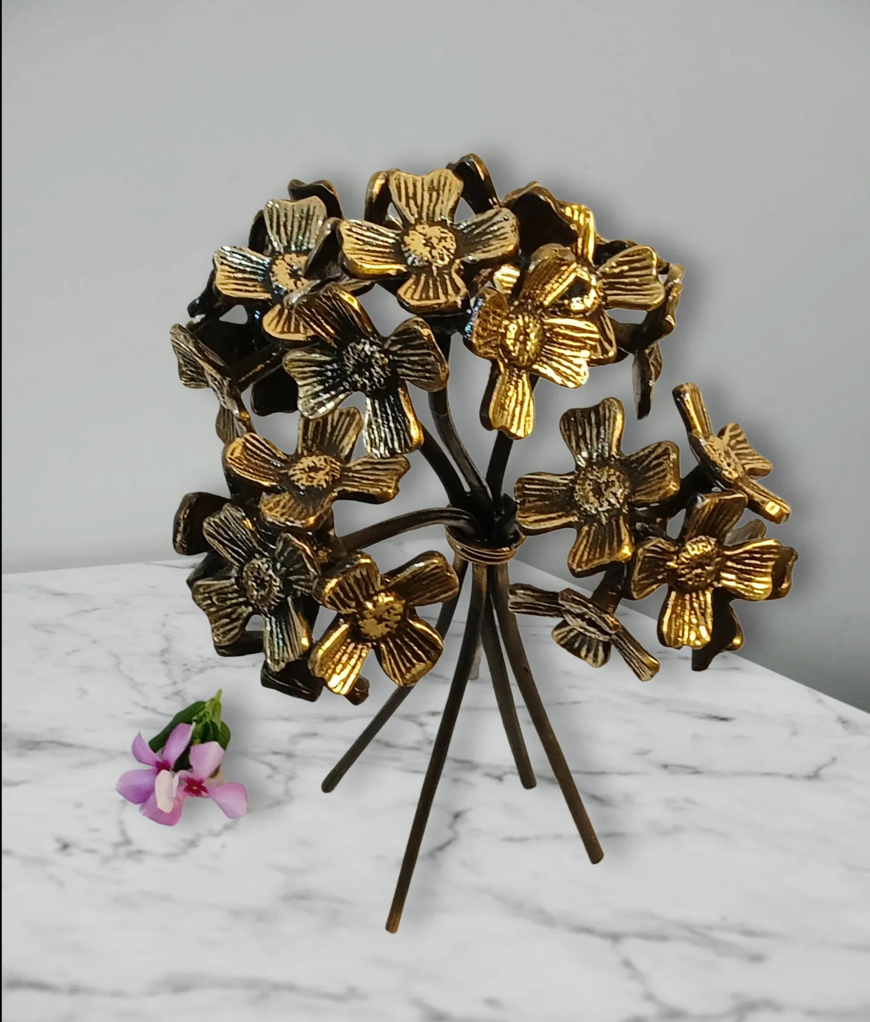 Handcrafted Brass Floral Bouquet