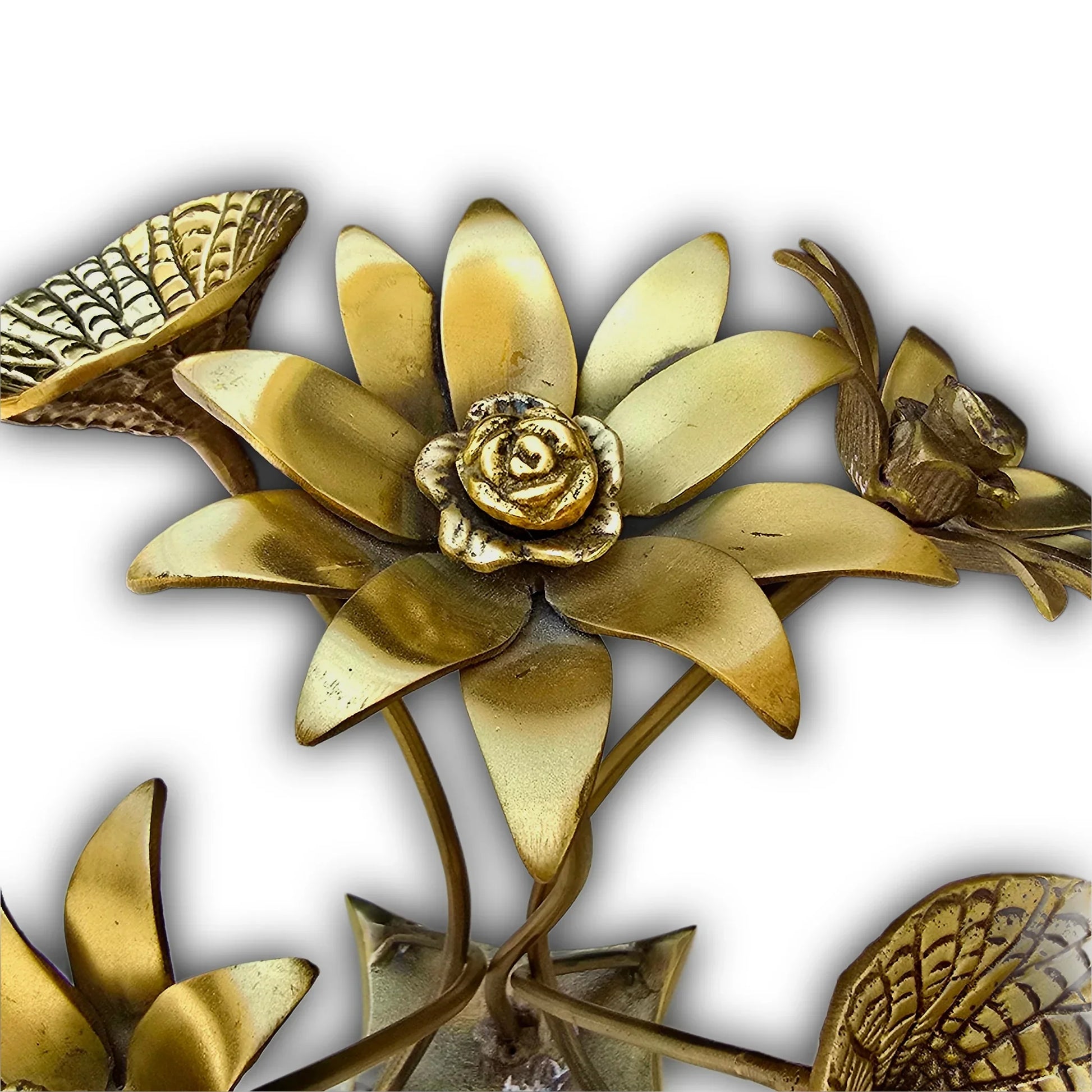 Neerja Vriksha Brass Lotus Sculpture