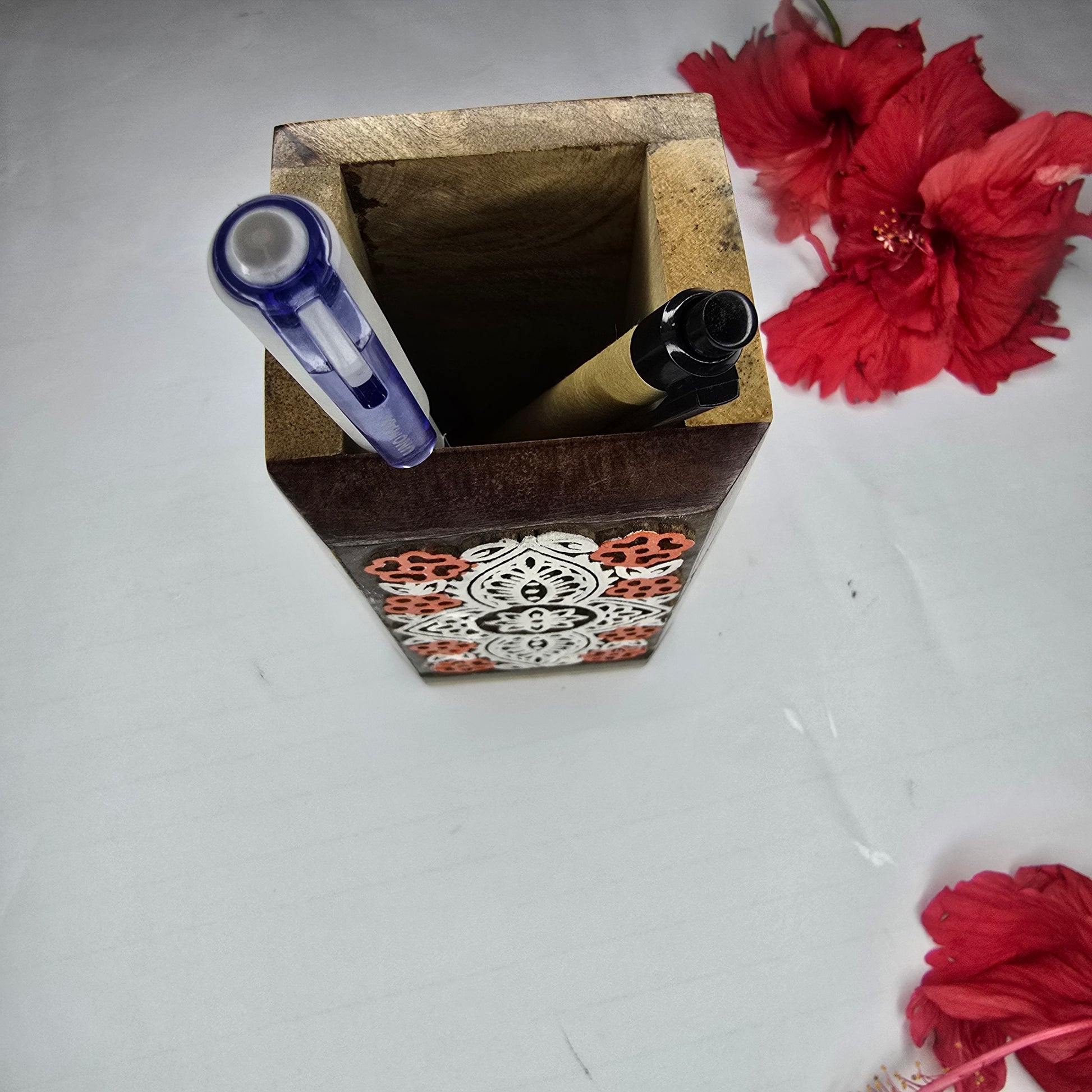 Wooden Pen Holder