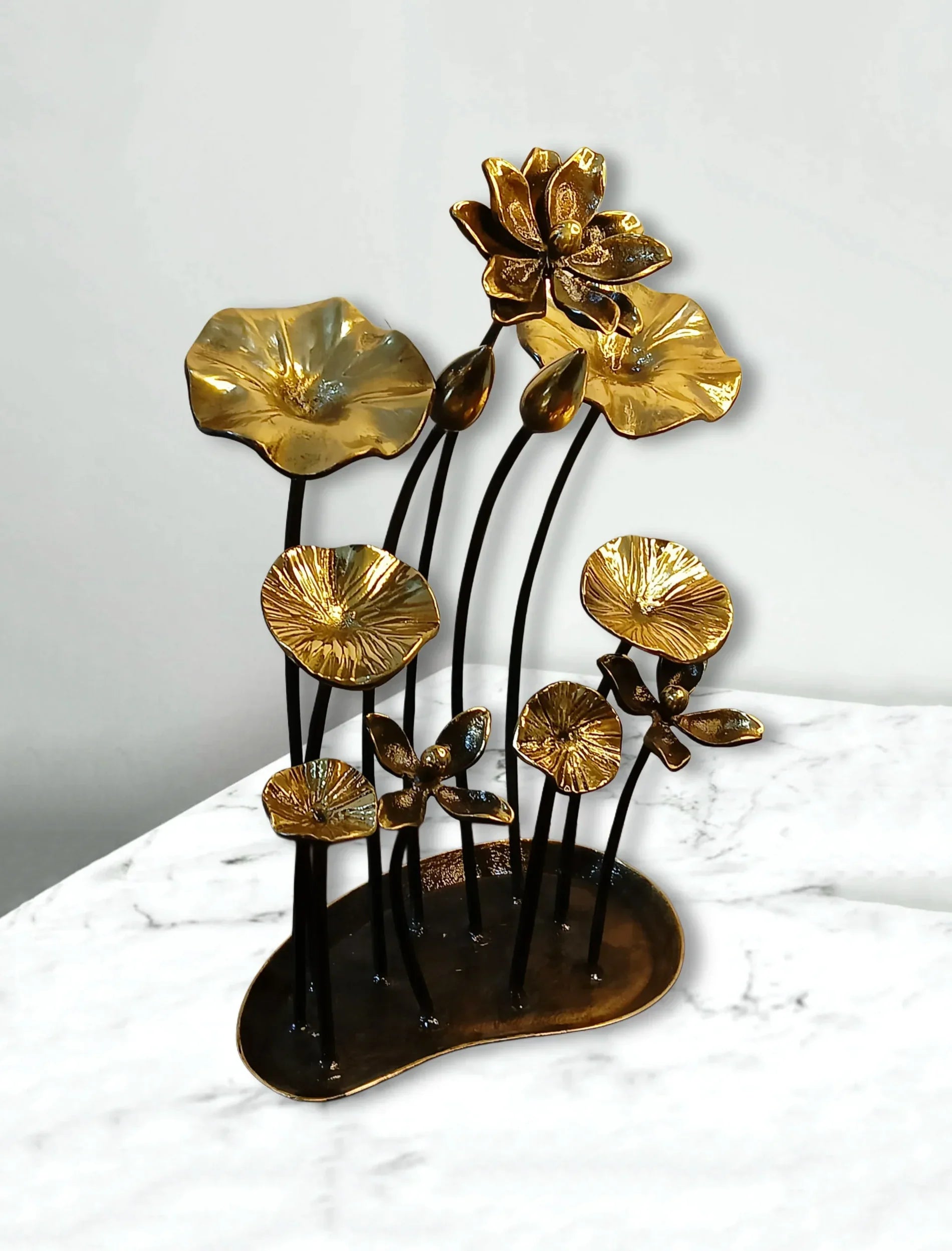 Padma Vanam – Handcrafted Brass Lotus Bouquet