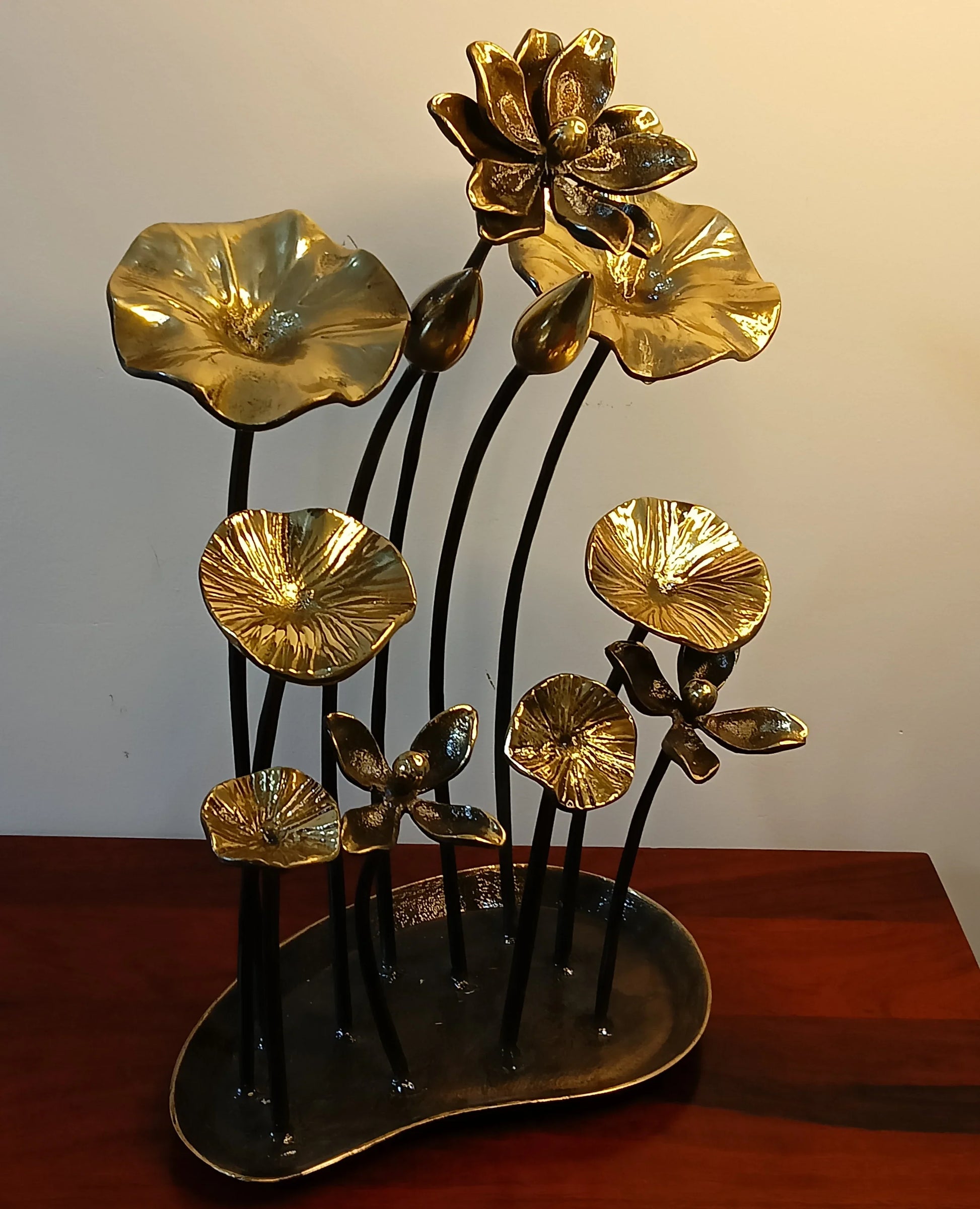 Padma Vanam – Handcrafted Brass Lotus Bouquet