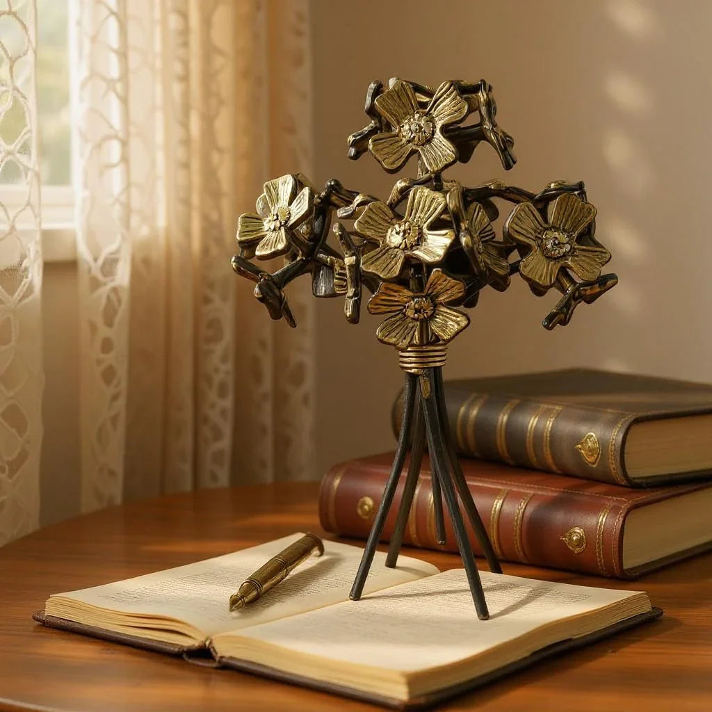 Handcrafted Brass Floral Bouquet
