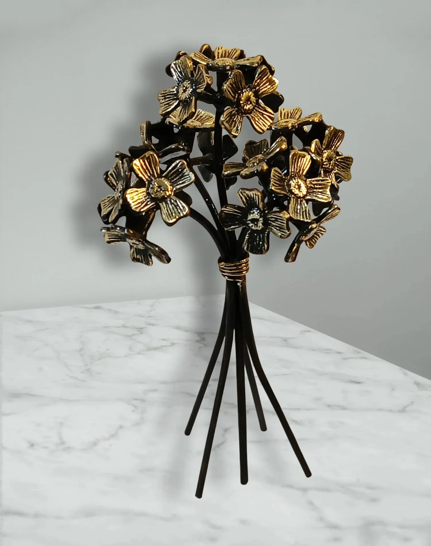 Handcrafted Brass Floral Bouquet