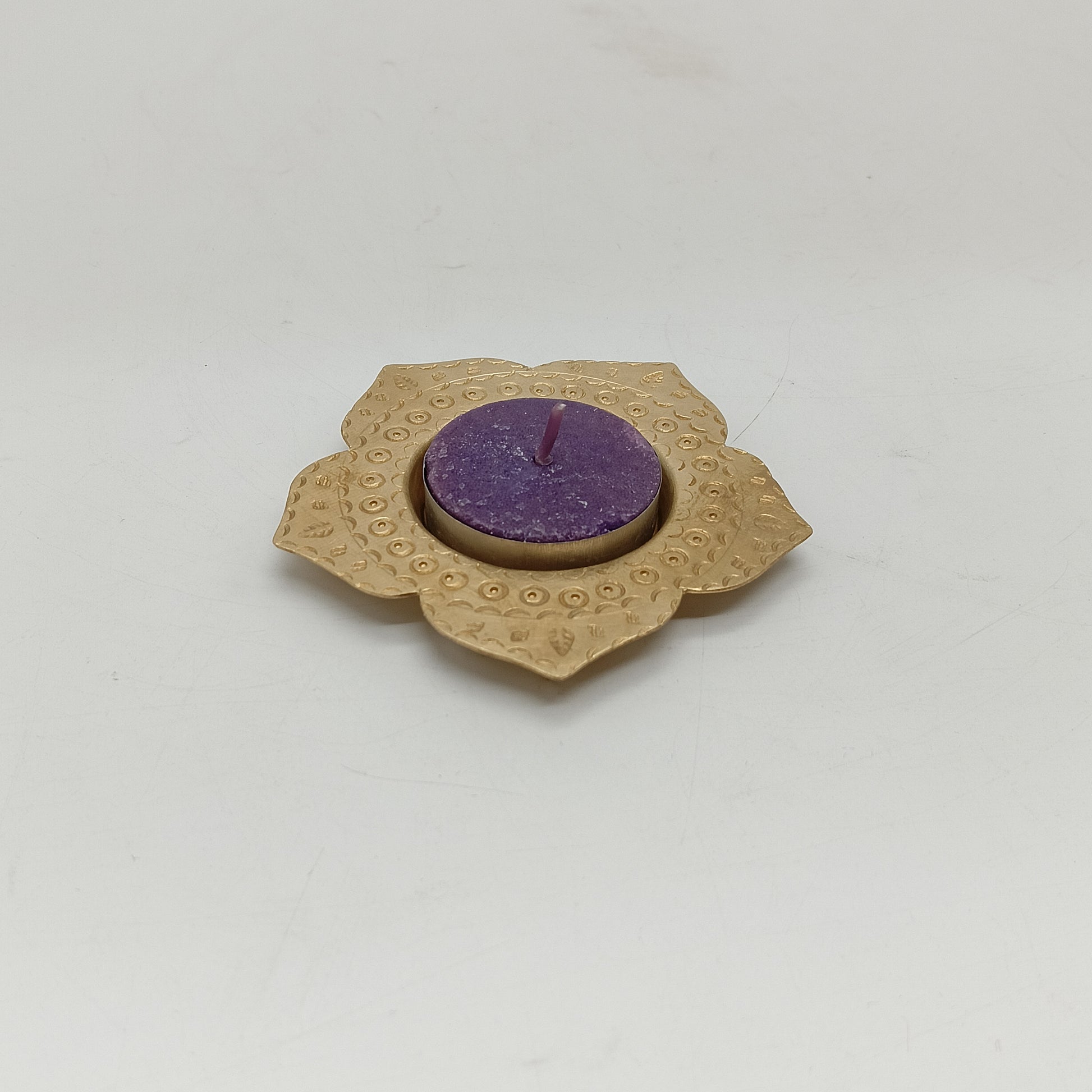 Wings & Petals Brass T light holders (Set of 2)