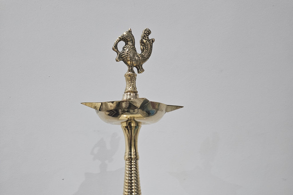 Oil Lamp Peacock Design Brass Table Diya